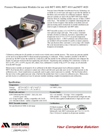 Thumbnail of document Data Sheet - MFT4000 Series Pressure Sensor Modules